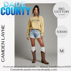 Big Cotton Salty Dog Yellow Sweatshirt